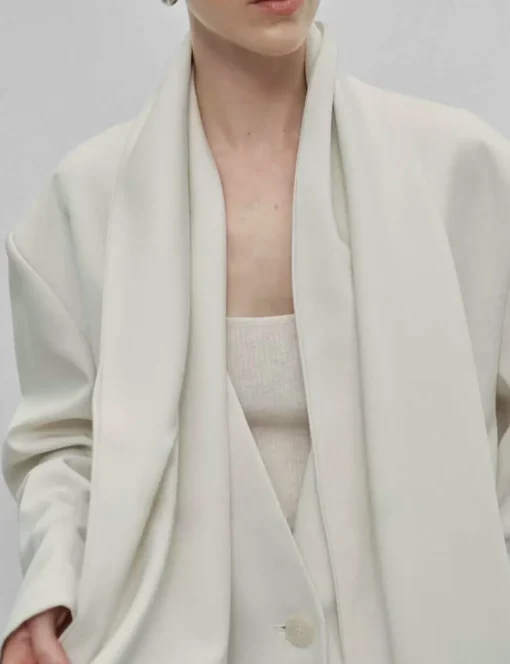 Ivory Scarf Blazer