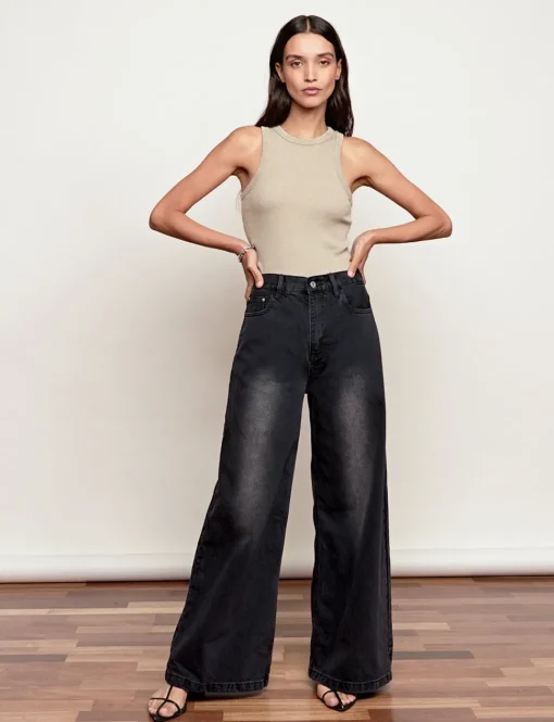Jane Faded Wide Leg Jeans