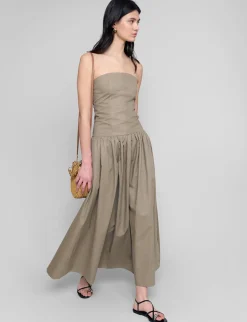 Khaki Strapless Dress-BESTSELLER