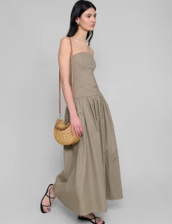 Khaki Strapless Dress-BESTSELLER