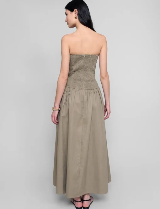 Khaki Strapless Dress-BESTSELLER