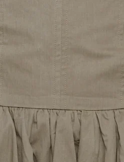 Khaki Strapless Dress-BESTSELLER