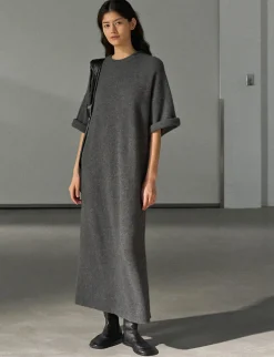 Knit Wool Maxi T-shirt Dress