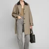 Leather Collar Cotton Coat