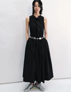 Lina Black Cowl Neck Dress-PREORDER