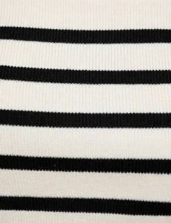 Marcel Cream Stripe Off-The-Shoulder Top