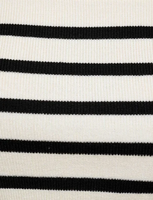 Marcel Cream Stripe Off-The-Shoulder Top
