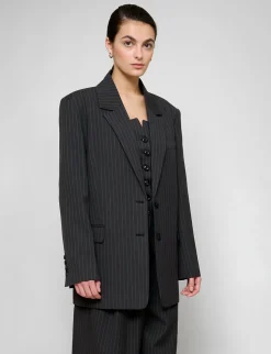 Mel Pin-Stripe Oversized Blazer