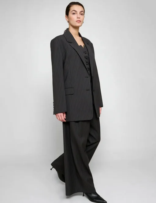Mel Pin-Stripe Oversized Blazer