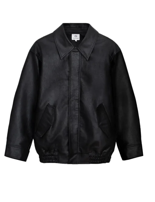 Nash Oversized Leather Bomber Jacket-BESTSELLER