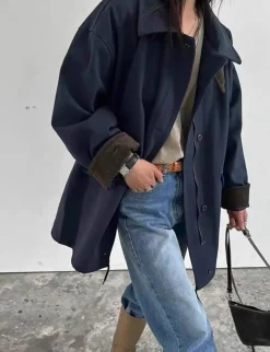 Navy Corduroy Country Jacket