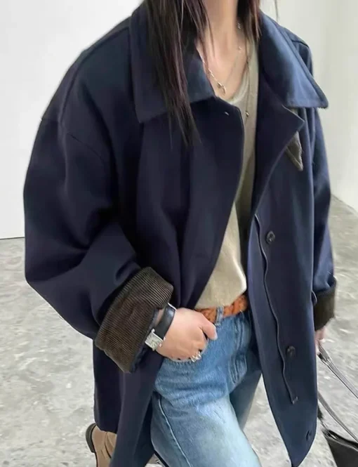 Navy Corduroy Country Jacket