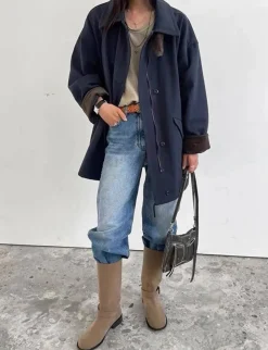 Navy Corduroy Country Jacket