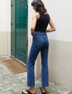 Navy Two-Way Knit Rib Tank