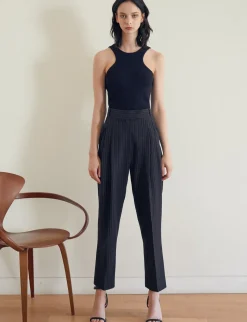 Navy Two-Way Knit Rib Tank