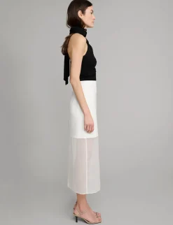 Neck Tie Knit Top