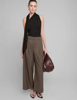 Neck Tie Knit Top