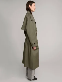 Olive Oversized Trench Jacket