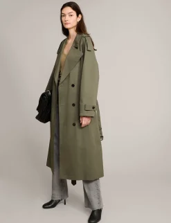Olive Oversized Trench Jacket