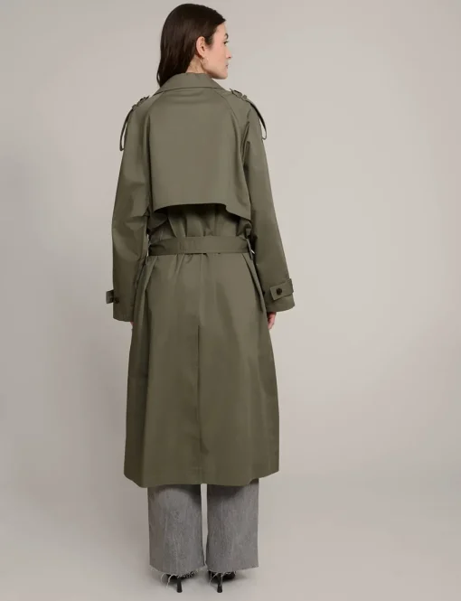 Olive Oversized Trench Jacket