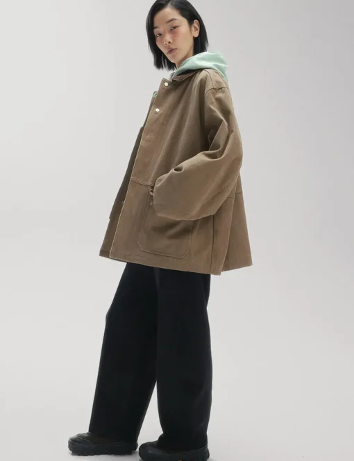 Oversized Brown Barn Jacket
