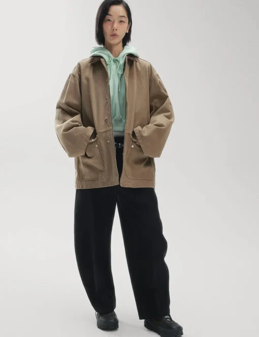 Oversized Brown Barn Jacket