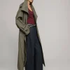 Oversized Olive Trench Coat