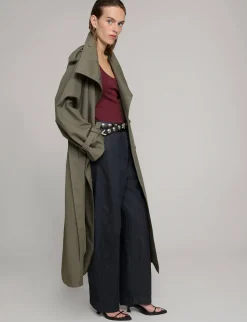 Oversized Olive Trench Coat