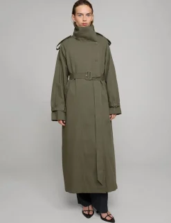 Oversized Olive Trench Coat