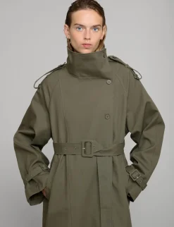 Oversized Olive Trench Coat