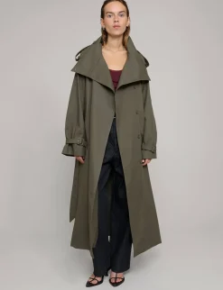Oversized Olive Trench Coat