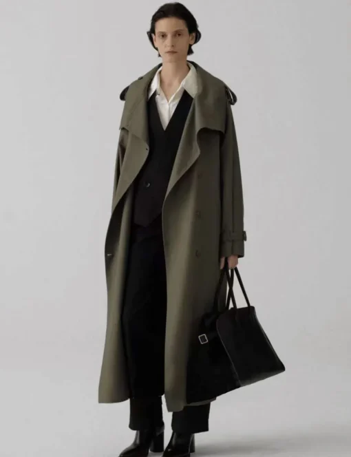 Oversized Olive Trench Coat