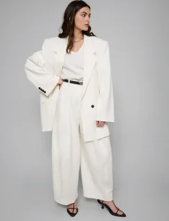 Oversized White Blazer