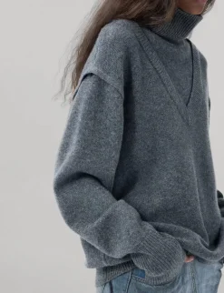 Oversized Wool Turtleneck Sweater