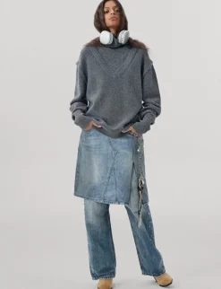 Oversized Wool Turtleneck Sweater