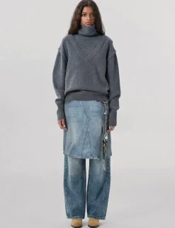 Oversized Wool Turtleneck Sweater