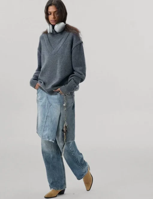 Oversized Wool Turtleneck Sweater