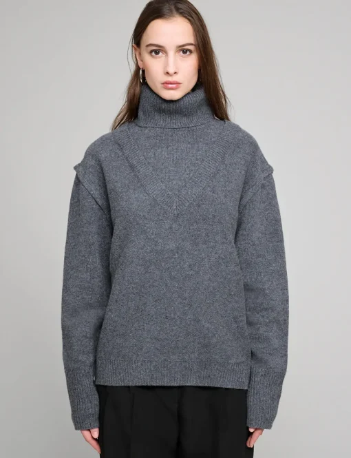 Oversized Wool Turtleneck Sweater