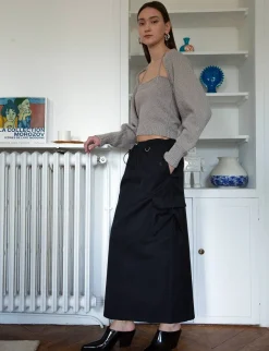Parachute Pocket Maxi Skirt
