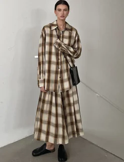 Plaid Midi Skirt