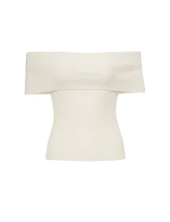 Popcorn Knit Off-The-Shoulder Top-BESTSELLER
