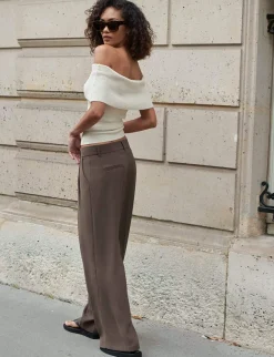 Popcorn Knit Off-The-Shoulder Top-BESTSELLER