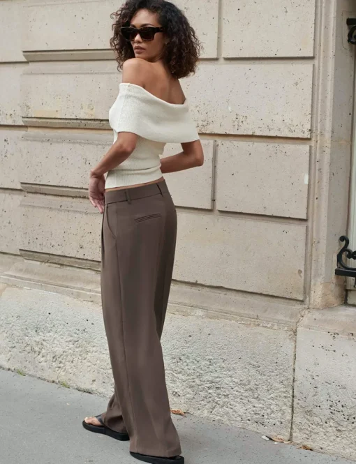Popcorn Knit Off-The-Shoulder Top-BESTSELLER