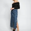 Rochelle Long belted Cargo Denim Skirt