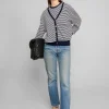 Stripe Cardigan Two-Piece Set