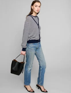 Stripe Cardigan Two-Piece Set
