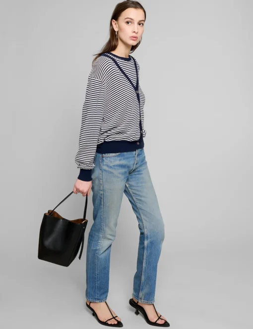 Stripe Cardigan Two-Piece Set