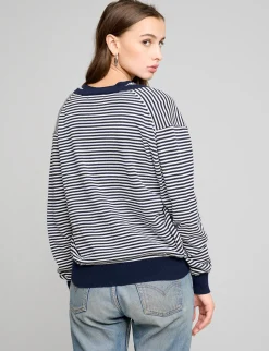 Stripe Cardigan Two-Piece Set