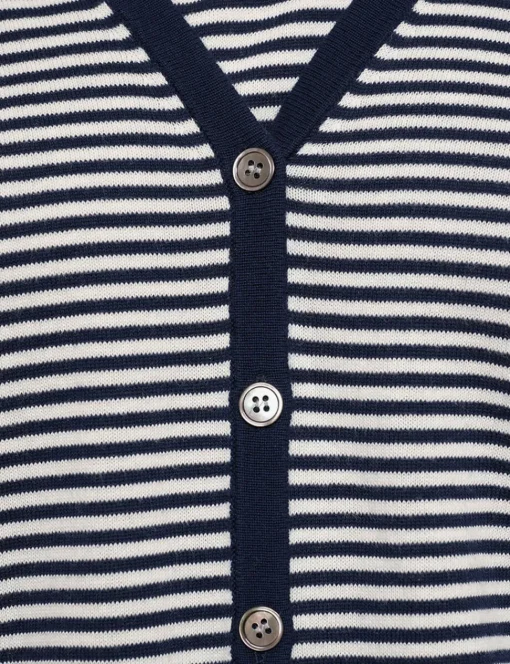 Stripe Cardigan Two-Piece Set