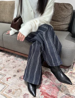 Striped Navy Pants